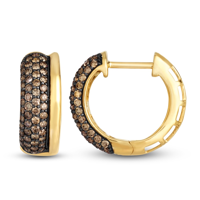 Main Image 1 of Le Vian Diamond Hoop Earrings 1-1/6 ct tw 14K Honey Gold