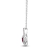 Thumbnail Image 2 of Le Vian Oval-Cut Ruby Necklace 1/3 ct tw Diamonds 14K Vanilla Gold 19"