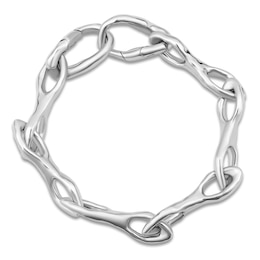 Italia D'Argento Semi-Solid Twist Link Bracelet Sterling Silver 8.5"