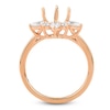 Thumbnail Image 2 of Storied Diamond Desert Sands of Eternity Pear-Shaped & Round-Cut Half-Halo Engagement Ring Setting 5/8 ct tw 18K Rose Gold