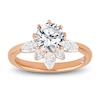 Thumbnail Image 3 of Storied Diamond Desert Sands of Eternity Pear-Shaped & Round-Cut Half-Halo Engagement Ring Setting 5/8 ct tw 18K Rose Gold