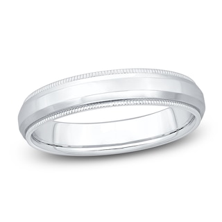 Milgrain Wedding Band Platinum 4.3mm