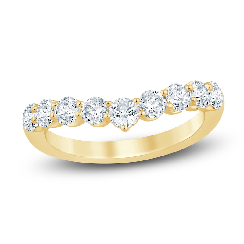 Main Image 1 of Lab-Grown Diamond Contour Anniversary Ring 1 ct tw 14K Yellow Gold