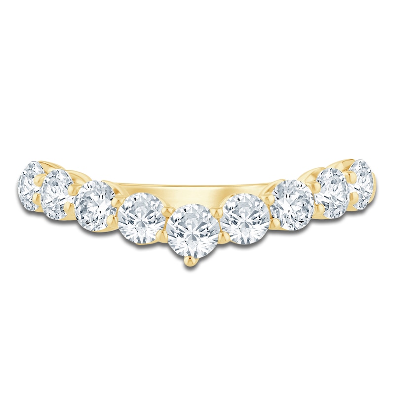 Main Image 3 of Lab-Grown Diamond Contour Anniversary Ring 1 ct tw 14K Yellow Gold