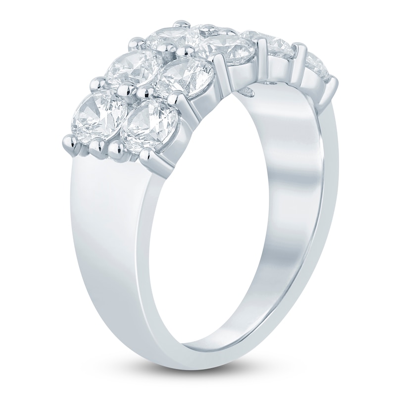 Main Image 2 of Lab-Grown Diamond Two-Row Anniversary Ring 2-1/2 ct tw 14K White Gold