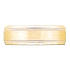 Thumbnail Image 3 of Men's Brushed Center Milgrain Wedding Band 14K Yellow Gold 6.9mm