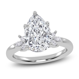Pear-Shaped Created By Jared Studio Lab-Grown Diamond Engagement Ring 2-1/6 ct tw 14K White Gold