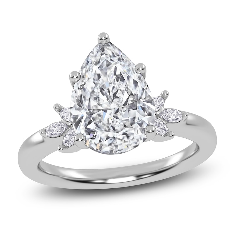 Main Image 1 of Pear-Shaped Created By Jared Studio Lab-Created Diamond Engagement Ring 2-1/6 ct tw 14K White Gold