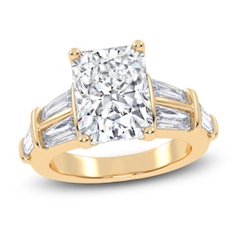 Radiant-Cut Created By Jared Studio Lab-Grown Diamond Engagement Ring 4-1/2 ct tw 14K Yellow Gold