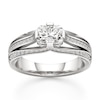 Thumbnail Image 1 of J'Lure Lab-Grown Diamond Radiant Brilliant-Cut Engagement Ring 1-3/8 ct tw 18K White Gold