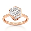 Thumbnail Image 1 of J'Lure Hexagon Brilliant-Cut Lab-Grown Diamond Half-Halo Engagement Ring 2 ct tw 18K Rose Gold
