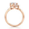 Thumbnail Image 2 of J'Lure Hexagon Brilliant-Cut Lab-Grown Diamond Half-Halo Engagement Ring 2 ct tw 18K Rose Gold
