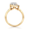 Thumbnail Image 2 of J'Lure Oval Step-Cut Lab-Grown Diamond Half-Halo Engagement Ring 3 ct tw 18K Yellow Gold