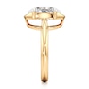 Thumbnail Image 3 of J'Lure Oval Step-Cut Lab-Grown Diamond Half-Halo Engagement Ring 3 ct tw 18K Yellow Gold