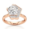 Thumbnail Image 1 of J'Lure Pentagon Brilliant-Cut Lab-Grown Diamond Half-Halo Engagement Ring 3-1/6 ct tw 18K Rose Gold