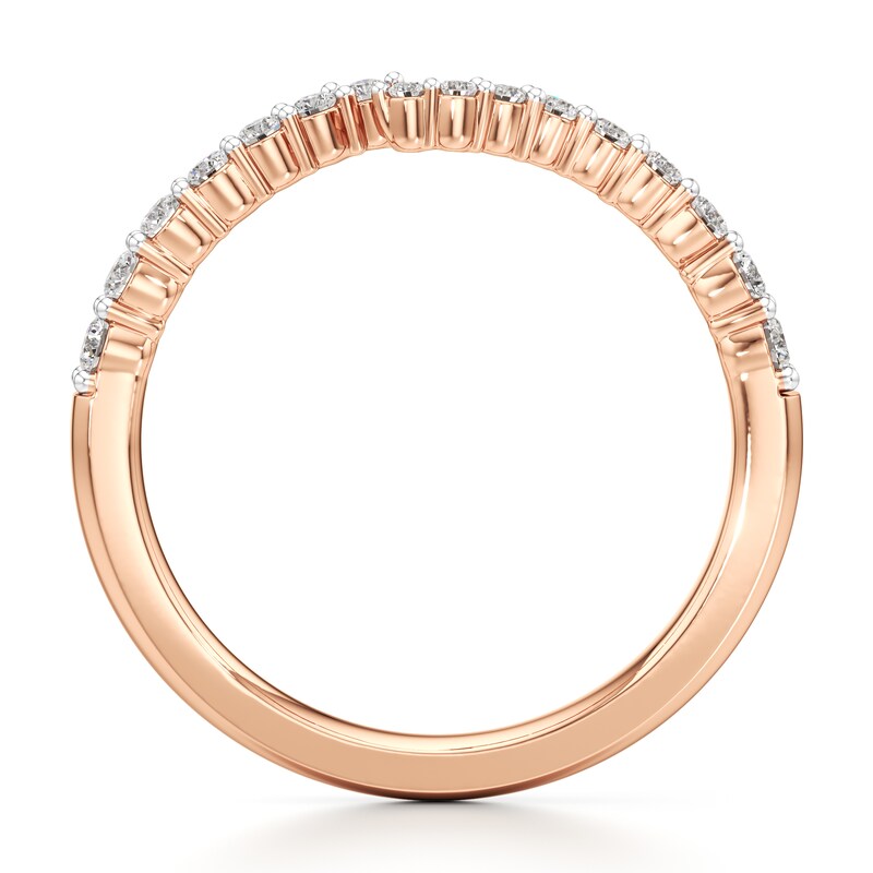 Main Image 2 of J'Lure Lab-Grown Diamond Contour Wedding Band 1/3 ct tw 18K Rose Gold