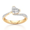 Thumbnail Image 1 of J'Lure Heart Brilliant-Cut Lab-Grown Diamond Bypass Engagement Ring 1-1/3 ct tw 18K Yellow Gold