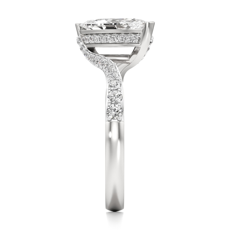 Main Image 3 of J'Lure Moval Old-Cut Lab-Grown Diamond Bypass Engagement Ring 1-3/8 ct tw 18K White Gold