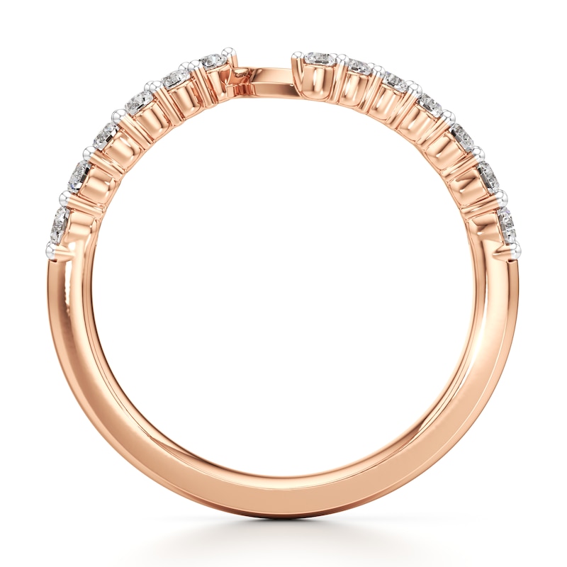 Main Image 2 of J'Lure Lab-Grown Diamond Contour Wedding Band 1/3 ct tw 18K Rose Gold