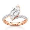 Thumbnail Image 1 of J'Lure Leaf Step-Cut Lab-Grown Diamond Bypass Engagement Ring 2-1/2 ct tw 18K Rose Gold
