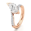 Thumbnail Image 4 of J'Lure Leaf Step-Cut Lab-Grown Diamond Bypass Engagement Ring 2-1/2 ct tw 18K Rose Gold