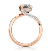 Thumbnail Image 2 of J'Lure Hexagon Step-Cut Lab-Grown Diamond Bypass Engagement Ring 2-1/2 ct tw 18K Rose Gold