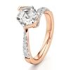 Thumbnail Image 4 of J'Lure Hexagon Step-Cut Lab-Grown Diamond Bypass Engagement Ring 2-1/2 ct tw 18K Rose Gold