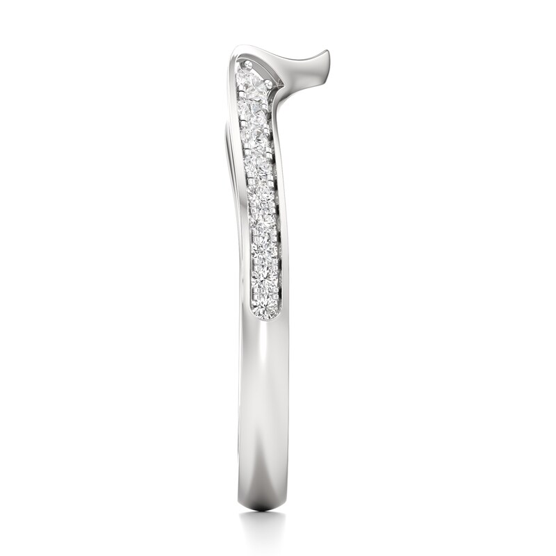 Main Image 3 of J'Lure Lab-Grown Diamond Contour Wedding Band 1/5 ct tw 18K White Gold