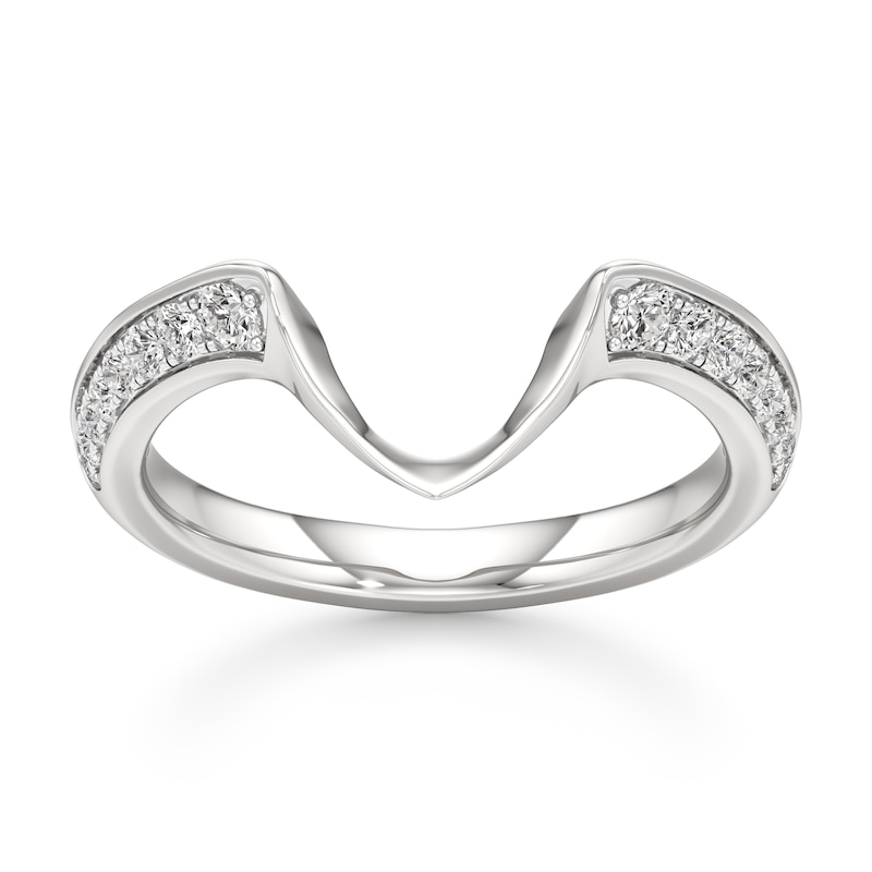 Main Image 1 of J'Lure Lab-Grown Diamond Contour Wedding Band 1/5 ct tw 18K White Gold