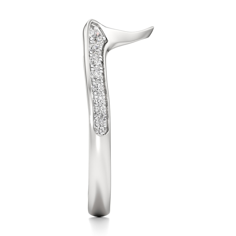 Main Image 3 of J'Lure Lab-Grown Diamond Contour Wedding Band 1/5 ct tw 18K White Gold