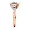 Thumbnail Image 3 of J'Lure Hexagon Step-Cut Lab-Grown Diamond Bypass Engagement Ring 2-1/4 ct tw 18K Rose Gold
