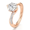 Thumbnail Image 4 of J'Lure Hexagon Step-Cut Lab-Grown Diamond Bypass Engagement Ring 2-1/4 ct tw 18K Rose Gold