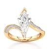 Thumbnail Image 1 of J'Lure Kite Step-Cut Lab-Grown Diamond Bypass Engagement Ring 2-1/6 ct tw 18K Yellow Gold