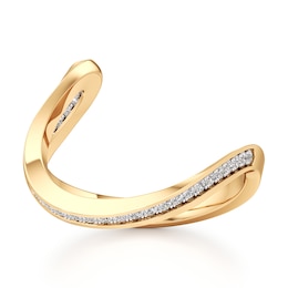 J'Lure Lab-Grown Diamond Contour Wedding Band 1/5 ct tw 18K Yellow Gold
