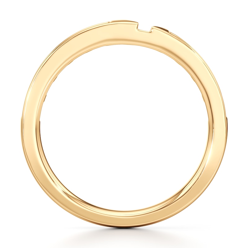Main Image 2 of J'Lure Baguette-Cut Lab-Grown Diamond Contour Wedding Band 3/8 ct tw 18K Yellow Gold