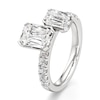 Thumbnail Image 4 of J'Lure Imperial-Emerald Step-Cut Two-Stone Lab-Grown Diamond Engagement Ring 3-3/8 ct tw 18K White Gold