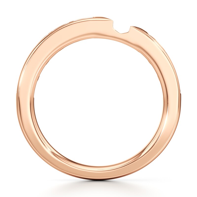 Main Image 2 of J'Lure Baguette-Cut Lab-Created Diamond Contour Wedding Band 3/8 ct tw 18K Rose Gold