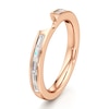 Thumbnail Image 4 of J'Lure Baguette-Cut Lab-Created Diamond Contour Wedding Band 3/8 ct tw 18K Rose Gold