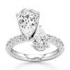 Thumbnail Image 1 of J'Lure Pear Step-Cut Two-Stone Lab-Grown Diamond Engagement Ring 4-5/8 ct tw 18K White Gold