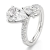 Thumbnail Image 4 of J'Lure Pear Step-Cut Two-Stone Lab-Grown Diamond Engagement Ring 4-5/8 ct tw 18K White Gold