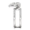 Thumbnail Image 3 of J'Lure Shield Step-Cut Lab-Grown Diamond Spiral Engagement Ring 3-7/8 ct tw 18K White Gold
