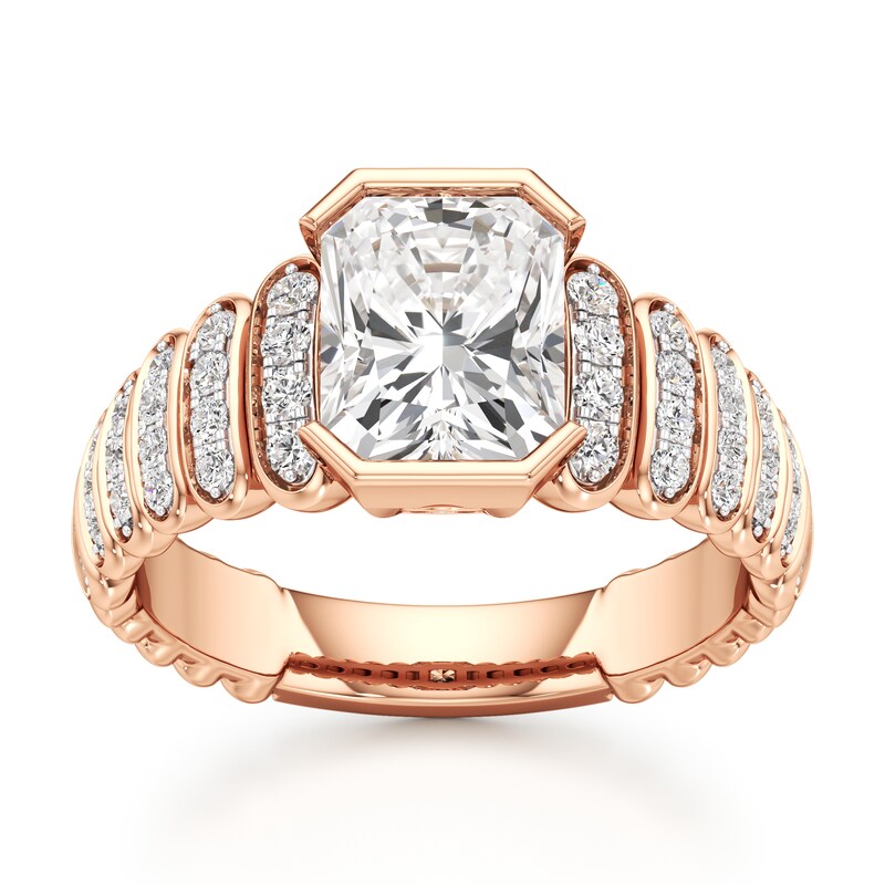 Main Image 1 of J'Lure Radiant Brilliant-Cut Lab-Grown Diamond Engagement Ring 2-3/8 ct tw 18K Rose Gold