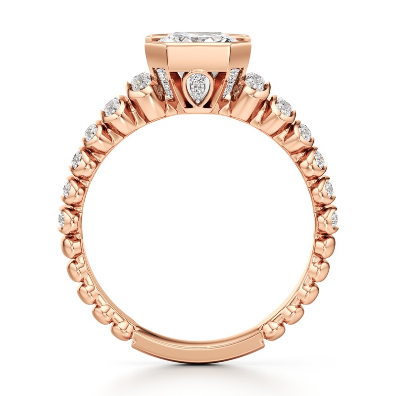 Main Image 2 of J'Lure Radiant Brilliant-Cut Lab-Grown Diamond Engagement Ring 2-3/8 ct tw 18K Rose Gold