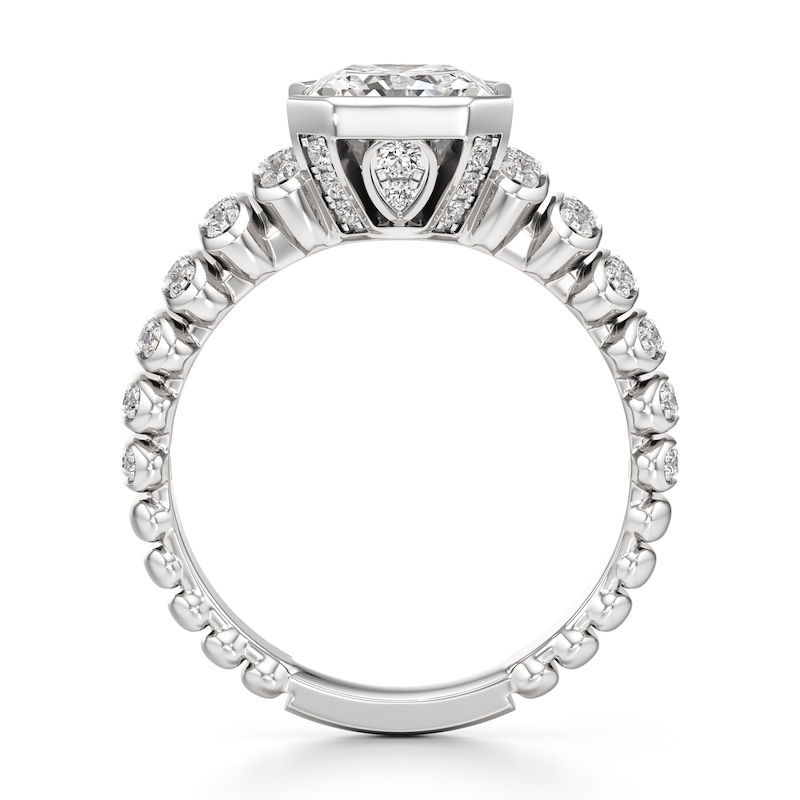 Main Image 2 of J'Lure Radiant Brilliant-Cut Lab-Grown Diamond Engagement Ring 3-1/2 ct tw 18K White Gold