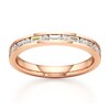 Thumbnail Image 1 of J'Lure Baguette & Round-Cut Lab-Grown Diamond Wedding Band 3/8 ct tw 18K Rose Gold