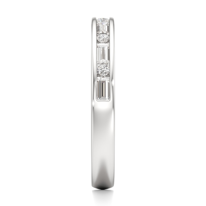 Main Image 3 of J'Lure Baguette & Round-Cut Lab-Grown Diamond Wedding Band 3/8 ct tw 18K White Gold