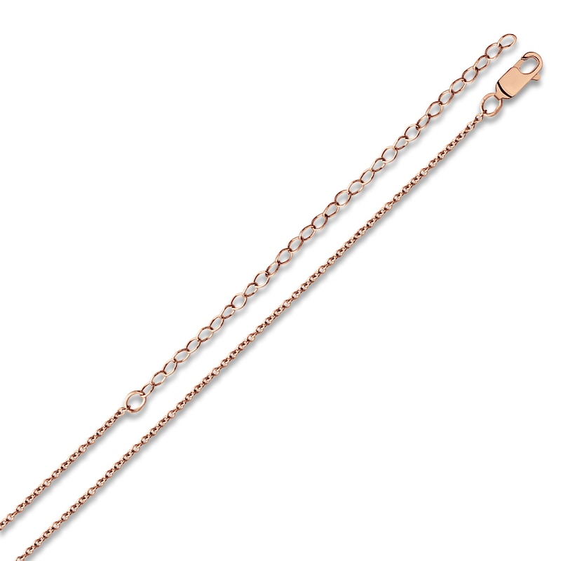 Main Image 3 of Block Name Necklace 14K Rose Gold 18"