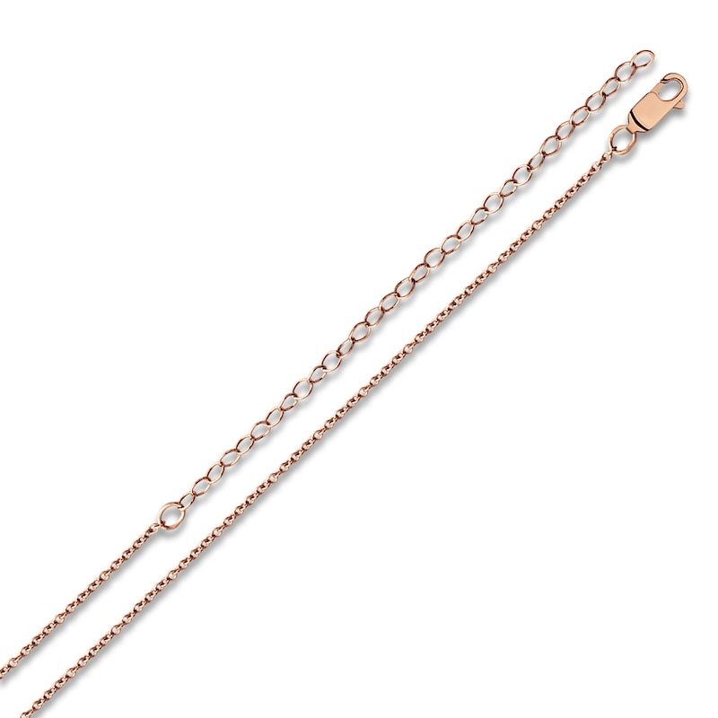 Main Image 3 of Initial Heart Necklace 14K Rose Gold 18"