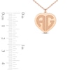 Thumbnail Image 4 of Initial Heart Necklace 14K Rose Gold 18"