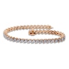 Thumbnail Image 1 of Marquise-Cut Lab-Grown Diamond Tennis Bracelet 5 ct tw 14K Rose Gold 7"